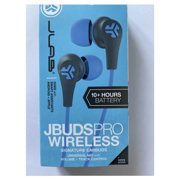 JLab Audio JBuds Pro Wireless Signature Bluetooth Earbuds - Graphite/Blue - NEW - Picture 2 of 6